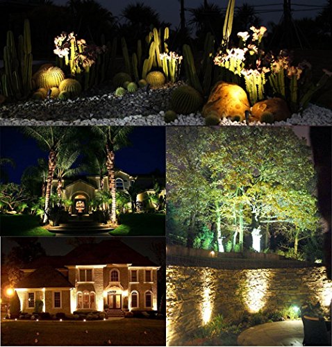LemonBest® 5W LED Gartenstrahler Lawn Licht Garten Scheinwerfer mit Erdspieß für den Außenbereich, IP65, AC 85-245V, EU Stecker (Warm weiß) - 6