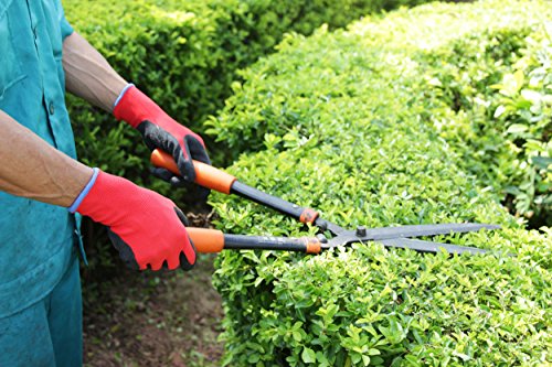 Gartenhandschuhe, OZERO Nitril-Arbeitshandschuh mit Nylonschale für Landwirtschaft, Lager, Reparatur – Bequemer Sitz – Ultimater Halt und leichtes Gewicht für Männer und Frauen – 6 Paar-Pack (Extra Groß) - 2