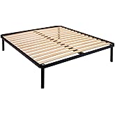 Rete Ortopedica Doghe Strette 80x180cm - Con Piedi H30cm | Legno Betulla | Ferro Verniciato