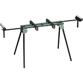 HOMCOM Universal Mitre Saw Bracket Extendable Rollers 37-19 cm | Folding Workbench, Height and Width Adjustable, Reinforced M