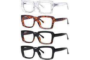 ‎EYEKEPPER Eyekepper 4er Pack Damen Lesebrille - Stilvolle quadratische Lesebrille für Damen +1.75