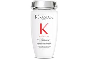 Kérastase, Première, Champú Descalcificante y Reparador, Para Cabello dañado, Con Ácido Cítrico y Glicina, Champú Sin Sulfatos*, Bain Décalcifiant Réparateur, 250ml