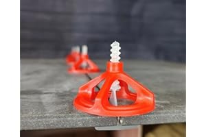 ASTON BUILDING SUPPLIES LTD Premium Tile Spacer Levelling System Plus 2mm Twister Spacer + Nut / 200 pcs 2mm Screw Spacer + 100 pcs Nuts