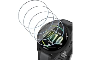 Wonsoso Pellicola Protettiva Compatibile con Garmin Forerunner 165 Vetro Temperato, 4 Pezzi Durezza 9H Protezione Schermo, Anti Graffio, Senza Bolle, Anti-Impronte, HD Schermo Pellicola