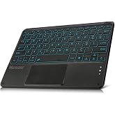 Microcase Tablet ve Telefonlar i&ccedil;in RGB Işık Şarjlı Touchpadli T&uuml;rk&ccedil;e Bluetooth Klavye 24 cm - AL2897
