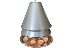 dewdat Riscaldatore a candela Terracotta,forno a candela a doppia parete-radiatore in metallo per forno a candela,riscaldatore piatto,scalda candele fino a 10 candele riscaldatore (senza candela)