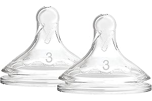 DR BROWN'S NATURAL FLOW Dr. Brown's Options+ Wide-Neck Bottle Teat, Level 3 (6m+), 2 pack