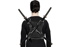 Les-Theresa Borse per Spade, Sacchetto Della Spada in Pelle, Spada Medievale, Fodero in Pelle, Katana Porta Spada con Cintura Regolabile, per Samurai, Cosplay, Halloween, Feste, Nero