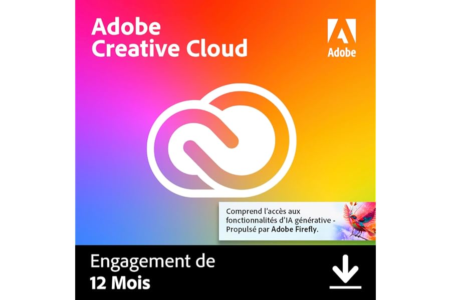 Adobe Creative Cloud All Apps | 1 an | PC/Mac | Téléchargement