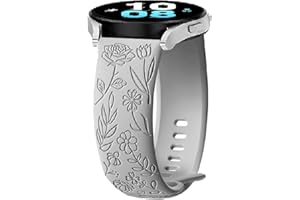 FYISWHO Pasek do zegarka Garmin Vivoactive 4S / Venu 2S / Venu 3S / Vivomove 3S, Forerunner 255S Music/265S, 18 mm kwiatowy silikonowy sportowy pasek zastępczy do Huawei Watch GT 4 41 mm