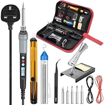 Frentaly 90W Electric Soldering Iron Gun Kit - Adjustable Temperature 200-450°C With Solder Wire & Tips