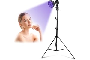 FUNTHY Tanning Lamp 54 W Sun Lamp for Face and Body with 18pcs LEDs and Eye Mask & Tripod Home Sunbathing Self Tanning Device Tanning Daylight for Home Solarium (A)