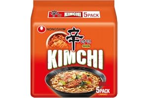 Nongshim Kimchi Ramyun Instant Noodle Soup Halal 120 g (lot de 5) CNMART