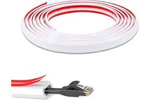 HENGRONGSHEN Canaleta para cables de pared, autoadhesiva, 2 m x 15 mm, pequeño, para suelo, canaleta para cables, autoadhesiva, protección para cables para oficinas, apartamentos, almacenes, hoteles, etc. (color