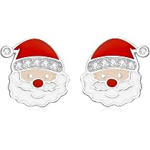 Boucles D'oreilles Pendantes Bonhomme De Neige - Perles Zircone Cubique, 4.2x1.6 Cm, Cadeau Noël Nouvel An Femme Fille
