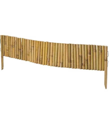 Siena Garden Premium Brise-Racines En Bambou Avec Rail Noir