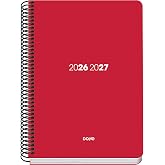 Dohe - School Diary 2026 2027 &ndash; September to June, Week View, A5 (15 x 21 cm), Flexible Hard Plastic Cover, Spiral Closure, S