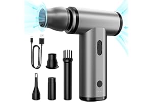 KUKIHO Elettrico Rimuovi Polvere Aria Compressa Senza Fili, aria compressa a 110000 giri/minuto, spray a pressione d'aria con batteria 4000mah, pulizia della tastiera per PC, elettronica, divano, automobile