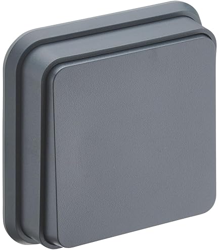 Legrand Wechselschalter Wasserdicht IP55 – Mit Etikettenhalter, Anthrazit, Für Unterputz