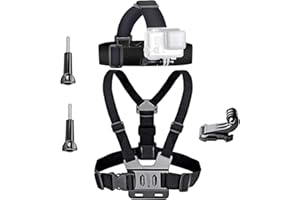 SUPSOO Action Kamera Zubehör Brustgurthalterung Stirnband Halterung Kit Kompatibel mit GoPro Hero 13/12/11/10/9/8/7/Akaso EK7000/DJI Osmo Action 5 Pro/4 /APEXCAM/Surfola/Jadfezy