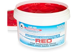 Flat Fox Tinta a base de agua opaca de impresión de pantalla (rojo, 300g)