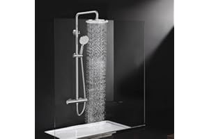 Rainsworth Colonne de Douche Thermostatique, tête de douche 250mm, Pommeau de Douche de 3 Jets, Douche à Pluie Réglable en Hauteur, Colonne de Douche avec Haute Pression, Douche Set avec Mitigeur