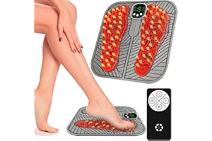 EMS Fußmassagegerät, Jkevow Fussmassagegerät Elektrisch 8 Modi und 19 Levels mit Fernbedienung, USB Tragbare Massagematte Fördern Die Durchblutung Reduzieren Muskelschmerzen