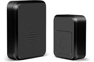 JEATONE Campanello senza fili da esterno,Campanello Senza Fili Impermeabile,80M Operativo a grande Distanza, Indicatore LED Lampeggiante,5 Volume Regolabile,38 Suonerie,Batterie Incluse…