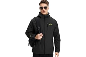 Covisoty Chaqueta Impermeable Para Hombres, Ligera con Capucha Cremallera Chaqueta Cortavientos Para Hombre Viento al Aire libre