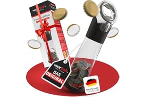 wortek Flaschenöffner mit Auffangbehälter Bieröffner Geschenke für Männer Weihnachtsgeschenke für Männer Geschenke Kleinigkeit Wichtelgeschenk für Männer Geschenke für Papa Geschenk Weihnachten