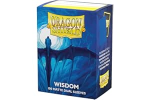 ARCANE TINMEN Dragon Shield Matte Dual Wisdom - Rękawy na Karty MTG (Niebieski) 100 CT - Gładkie i Wytrzymałe, Kompatybilne z Pokemon & Magic The Gathering