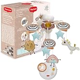 Tiny Love Klasik D&ouml;nence, Bebek Karyolası i&ccedil;in D&ouml;nence, 0+ Ay, Araba İ&ccedil;in Taşınabilir M&uuml;zik D&ouml;nencesi, B&uuml;y&uuml;l&uuml; Peluş Bebek Beb