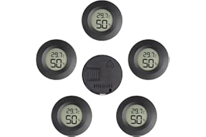 CIMOYBAI 6 Stück mini hygrometer Thermometer, LCD Digital Hygrometer, Klein Innen Feuchtigkeitsmesser Temperaturmessgerät, Temperatur- und Luftfeuchtigkeitsmonitor für Zuhause, Reptilien