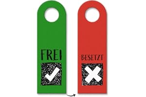 trendaffe - Frei oder Besetzt Türhänger mit Symbolen in Grün-Rot WC Klo Toilette Türe Raum