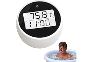 Neyeau Ice Bath Thermometer Timer Digital, Floating Thermometer for Ice Bath, Cold Plunge Water Tub Accessories with Clear LED Display