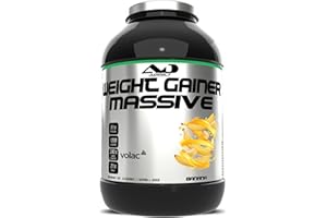 ADDICT SPORT NUTRITION AD Addict sport nutrition - Weight gainer massive - Prise de masse musculaire avec protéine concentrée - Ultra calorique 1200 kcal par dose - 51g de protéine et 21g de BCAA - 5 kg - Goût banane