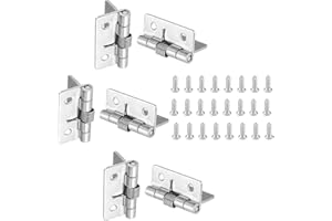 HEUSKAY 6 bisagras de resorte de apertura automática, bisagras de puerta de resorte de cierre automático, bisagras de cierre automático para puertas invisibles (1 pulgada) (1 pulgadas)