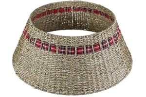 Meisterhome Model 1 Weihnachtsbaum Kragen/Weihnachtsbaum Rock aus Seegras in Natur Farbe - Ø 60 cm - Weihnachtsbaum Ständer Weihnachtsbaumständerhülle - Abdeckung für Christbaumständer Korb