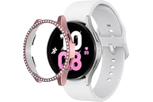 AIREWIKI Diamanten Hülle Kompatible mit Samsung Galaxy Watch 4/5 40mm/44mm, Watch 4 Classic 42mm/46mm, Watch 5 Pro Hülle Glitzer 360 Anti Kratz
