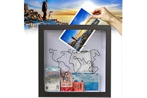 DONGTATA Duży rozmiar 20 x 20 cm pudełko na bilety pudełko do archiwum przygody ramka dla miłośników podróży i koncertów przechowywanie pamięci, ramka na pamiątki, kino i wydarzenia sportowe, odcinki