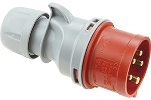 SIROX® Fiche CEE IP 44, 5 broches, 400 V, courant 6 h 16 A, inverseur de phase non, technologie de raccordement borne enfichable, contacts nickelés non