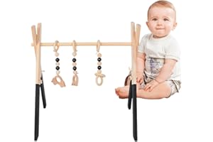 JINGAN Foldable Gym Toy,Foldable Wooden Frame Toy for Newborns | Kids Fitness Equipment for Game Room, Nursery Room, Early Childhood Education Center, Room