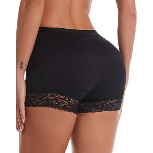 Lot 2 Culottes Remonte-Fesses Push Up Invisible – Rembourrage Amovible – Sculptante Ventre Plat – Dentelle Sexy