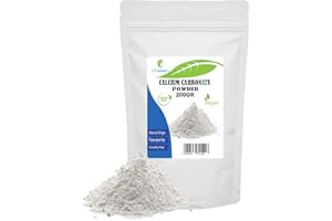 ETC COSMETIC`S POLVO DE CARBONATO DE CALCIO - 200 Gr - utilizado en formulaciones de maquillaje mineral, y como abrasivo suave para productos para el cuidado bucal