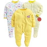 EIO® 100% Cotton Rompers Sleepsuits Jumpsuit Night Suits for Infants Newborn Baby Boys & Girls