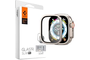 Spigen Härdat Glas [1 Stycken] för Apple Watch Ultra 2 49mm, Titan
