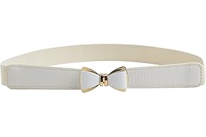 Syuer Womens 1" Width Bow Skinny Elastic Waist Belt Stretchy Belt Thin Belt