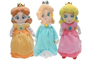 HUAWELL Super Mario All Star Collection Principessa Peach Peluche Principessa Rosalina & Daisy Peluche Farcito 20,3 cm (Principessa Pesca & PrincessRosalina & Margherita)