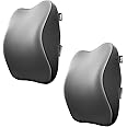 Frido Ultimate Car Neck Rest Pillow, Ultrasoft Car Pillow for Comfortable Car Rides, Superior Neck Support, Relieves Neck Pain, Hi-Per Foam Head Rest Pillow with Washable Velvet Cover, Grey- Pack of 2