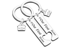 NIMTEVE Couple Keyrings Our First Home Keychains New Home Keyring Housewarming Gifts Matching Keyring Gifts for New Home Owners Jewellery